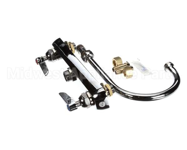 B-1142 T&S Brass Workboard Faucet, Deck Mount, 8 Centers,