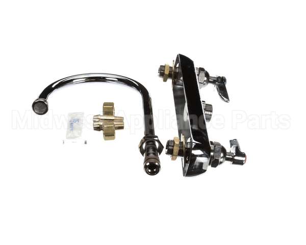 B-1142 T&S Brass Workboard Faucet, Deck Mount, 8 Centers,