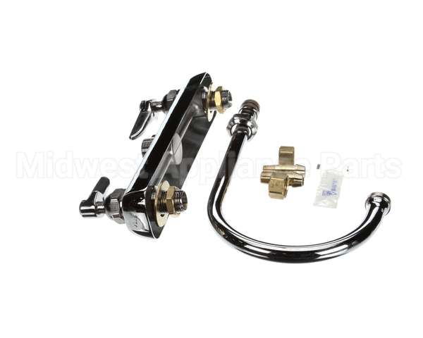 B-1142 T&S Brass Workboard Faucet, Deck Mount, 8 Centers,