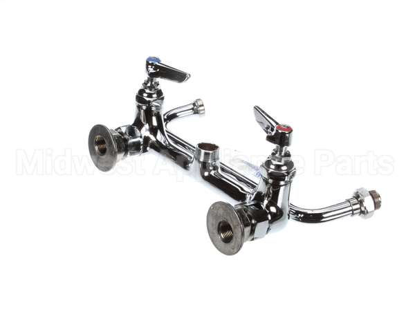 B-2342 T&S Brass Double Pantry Faucet, Wall Mount, 8 Cent