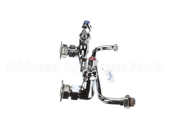 B-2342 T&S Brass Double Pantry Faucet, Wall Mount, 8 Cent