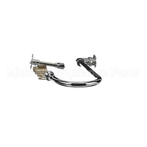 B-2456-W T&S Brass Wall Mount Elbow, 123X Rigid Gooseneck,