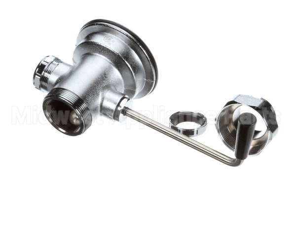 B-3950-XS T&S Brass Waste Drain Valve, Short Twist Handle, 3