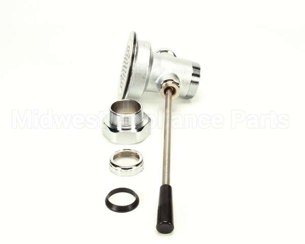 B-3970 T&S Brass Waste Drain Valve, Lever Handle, 3-1/2 X