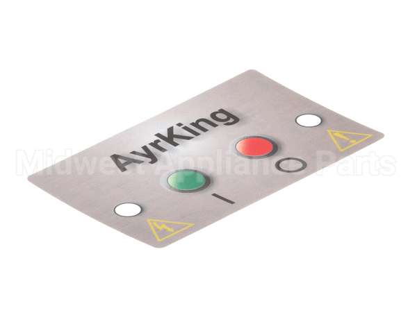 B531 Ayr King Mylar Control Board Sticker Fo