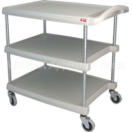 BC203034G Compatible Intermetro Cart, Utility, 3 Shelf, Gray