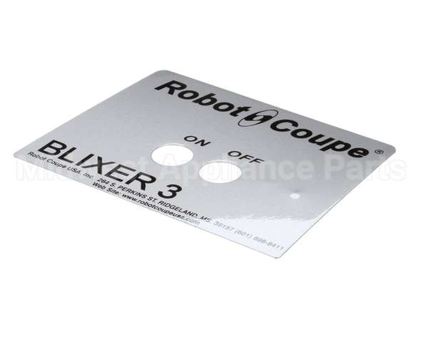 BX3012 Robot Coupe Data Plate (Bx3)