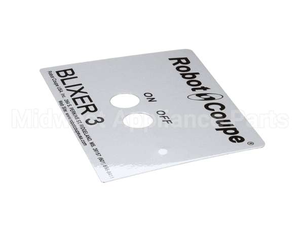 BX3012 Robot Coupe Data Plate (Bx3)