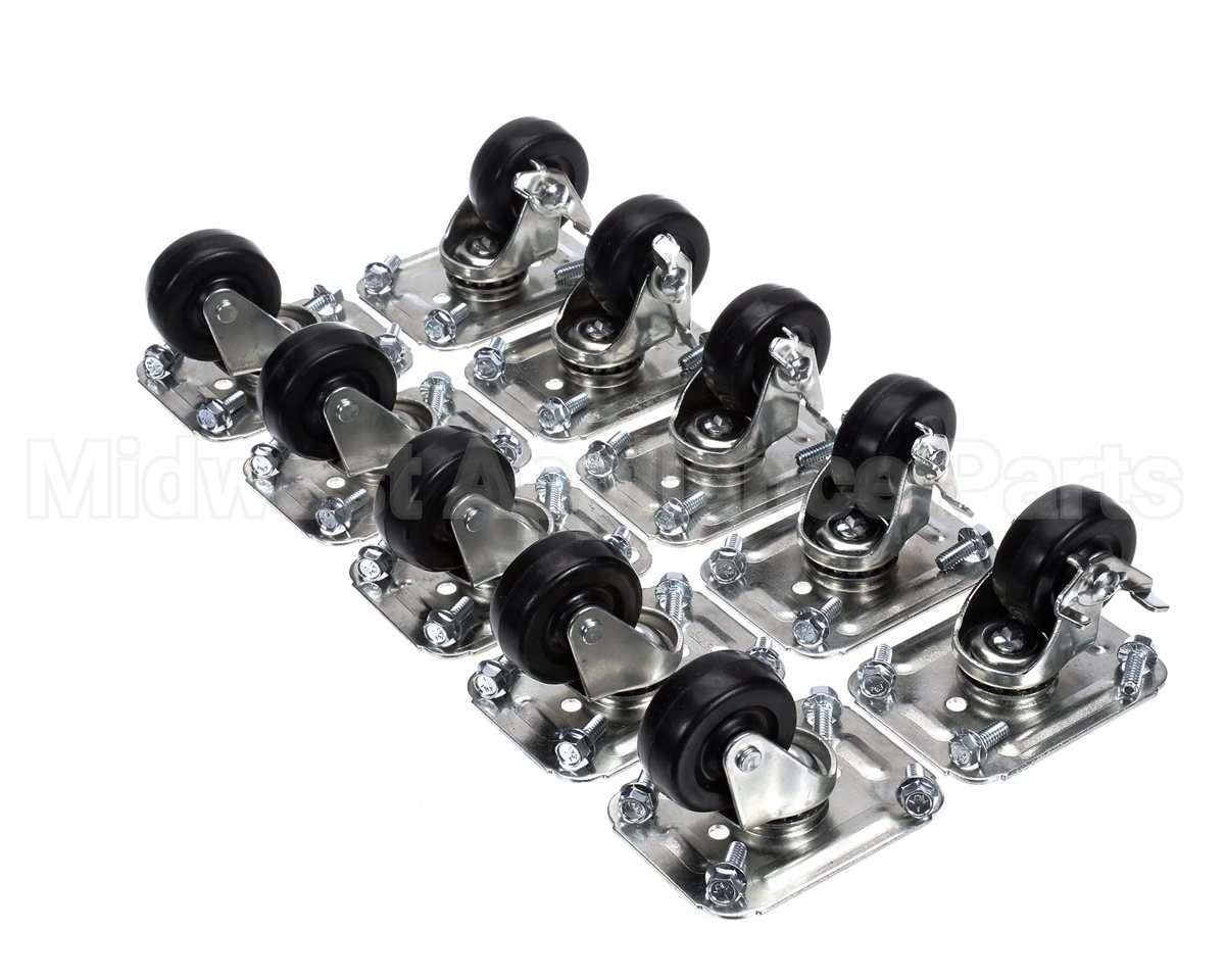 C-10X2 Glastender Caster, 2-1/2" H, Set Of Ten