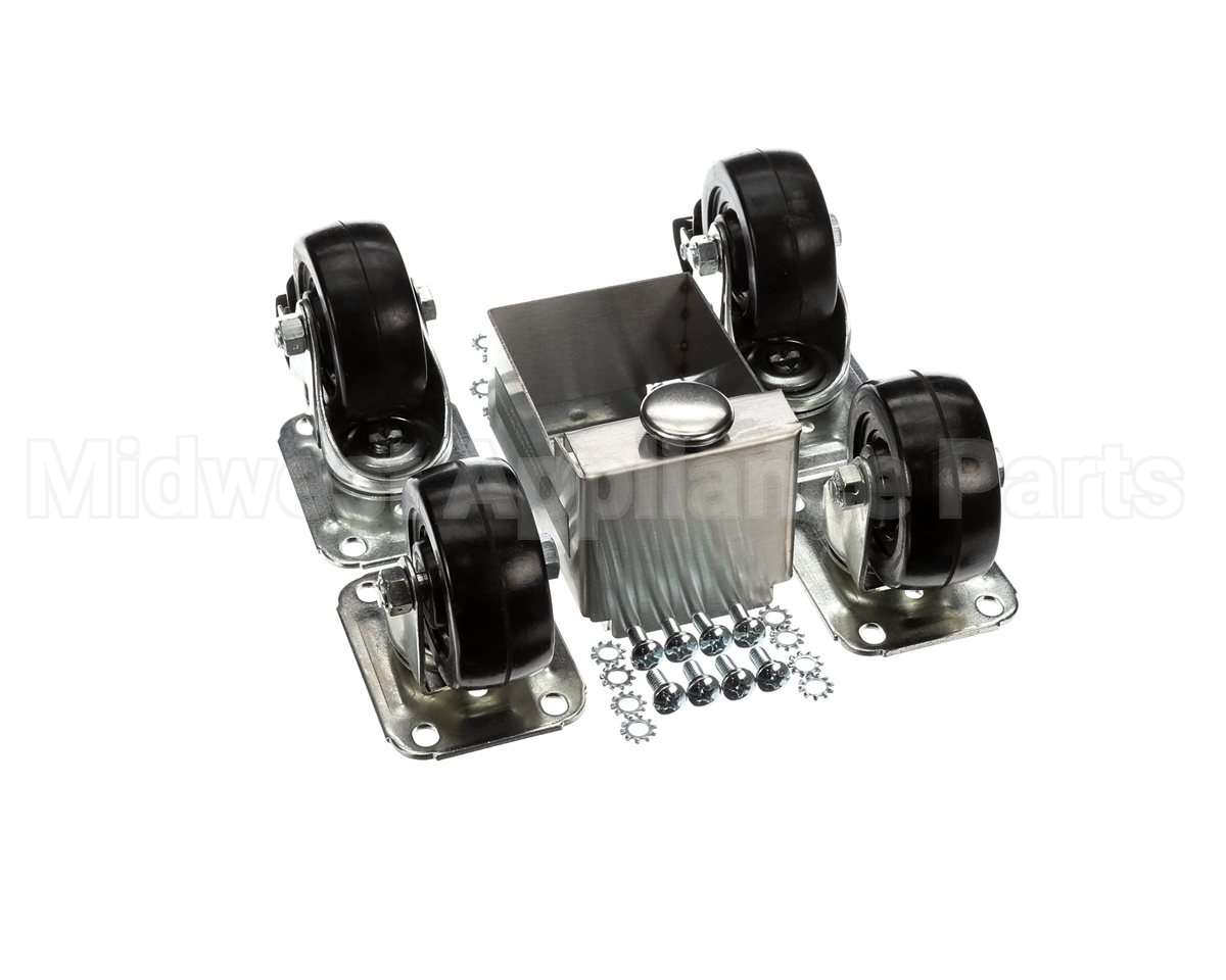 C-4X4-S Glastender Caster, 3-3/4" H, Set Of Four, Side Serv