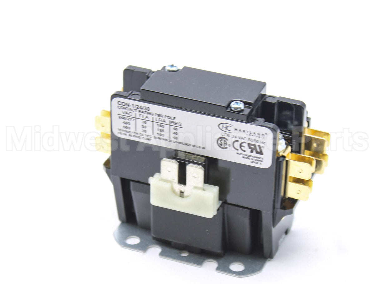 CON-1/24/30 Hartland Controls 1P 24V 30A Contactor W/Shunt