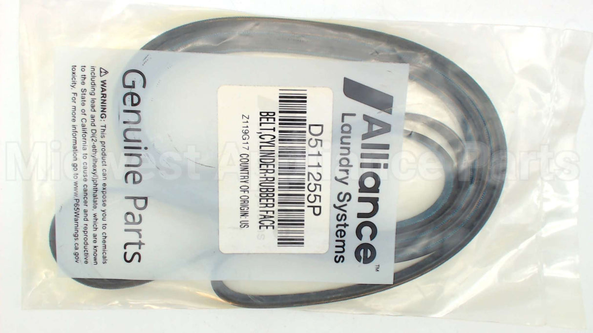 D511255P Speed Queen Belt Cylinder-Rubber Facepkg