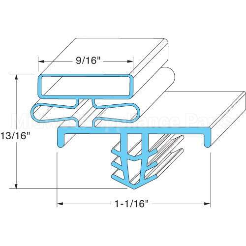 DEL1702748 Compatible Midwest Appliance Parts Door Gasket