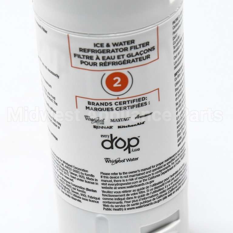 EDR2RXD1 Whirlpool Refrigerator Everydrop Ice And Water Filter 2 (Replaces W10413645A)