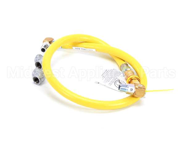 HG-4C-48S T&S Brass Gas Hose W/Quick Disconnect, 1/2 Npt, 48