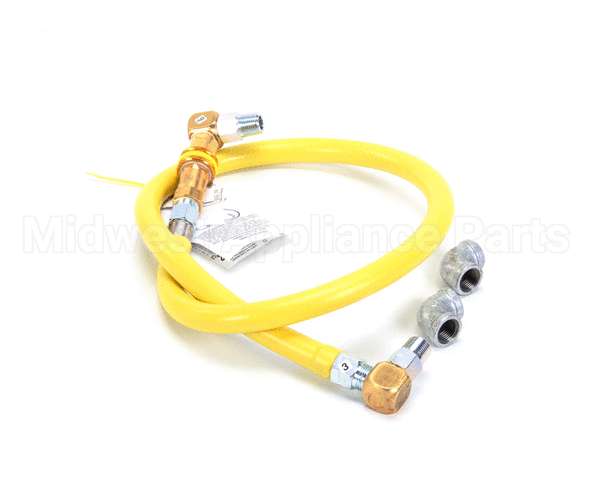 HG-4C-48S T&S Brass Gas Hose W/Quick Disconnect, 1/2 Npt, 48