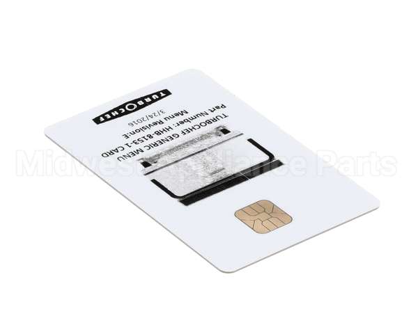HHB-8153-1 CARD Turbochef Menu Card,Prgrmd,Hhb,Gen Mkt,Dual Temp