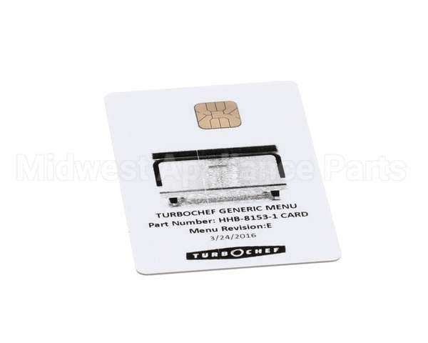 HHB-8153-1 CARD Turbochef Menu Card,Prgrmd,Hhb,Gen Mkt,Dual Temp