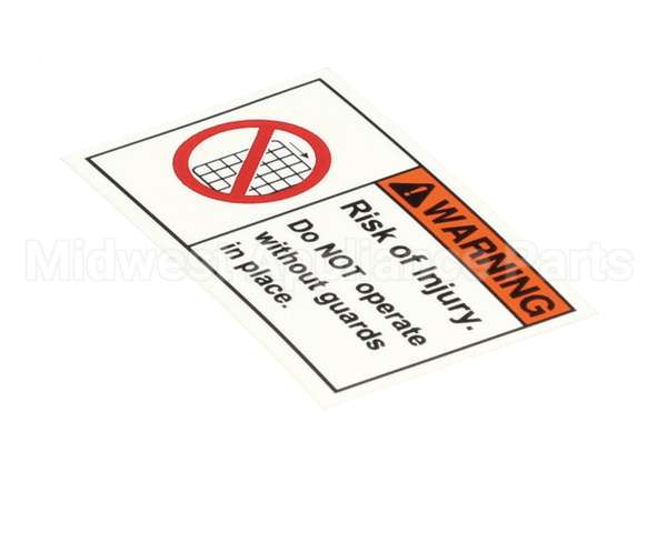 L316 Edlund Label, Warning, 1.25 X 2.5 (Vm