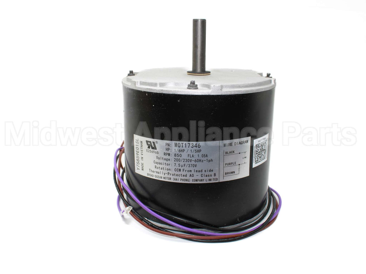 MOT17346 Trane 200/230V1Ph 1/6-1/5Hp 850Rpm