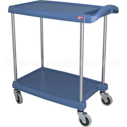 MY1627-24BU Compatible Intermetro Cart, Utility, 2 Shelf, Blue