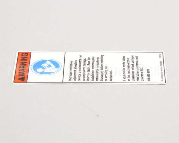 N0160 Bki Decal, Before Using This Machi