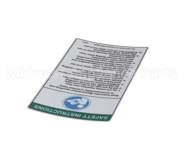 N0527 Bki Decal, Safety Instructions, Fryers