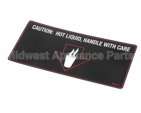 NA91AL Grindmaster Cecilware Label Hot Liquid- Gb1 S