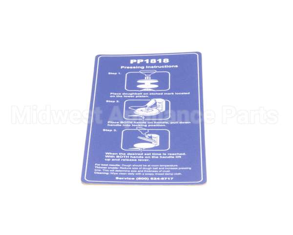 OPROPP181810 Doughpro Proluxe Overlay,Pressing Instructions,