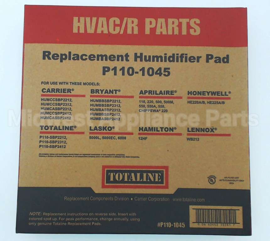 P110-1045 Carrier Humidifier Pad 9 1/2" X 10"