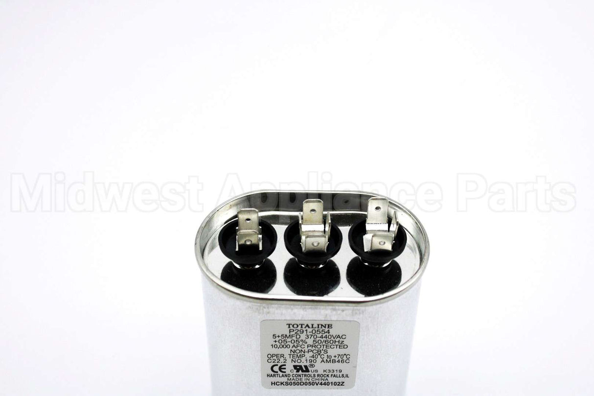 P291-0554 Carrier 5/5Mfd 440V Oval Run Capacitor