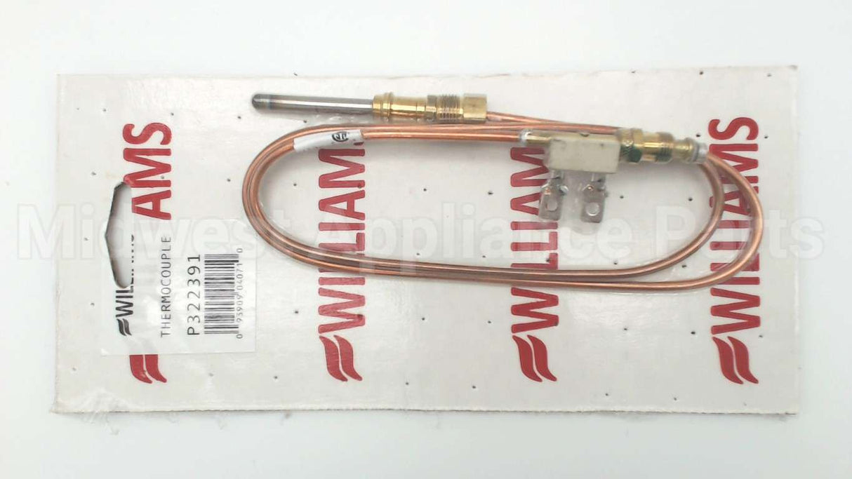 P322391 Williams Comfort Products Thermocouple W/ Junction Box