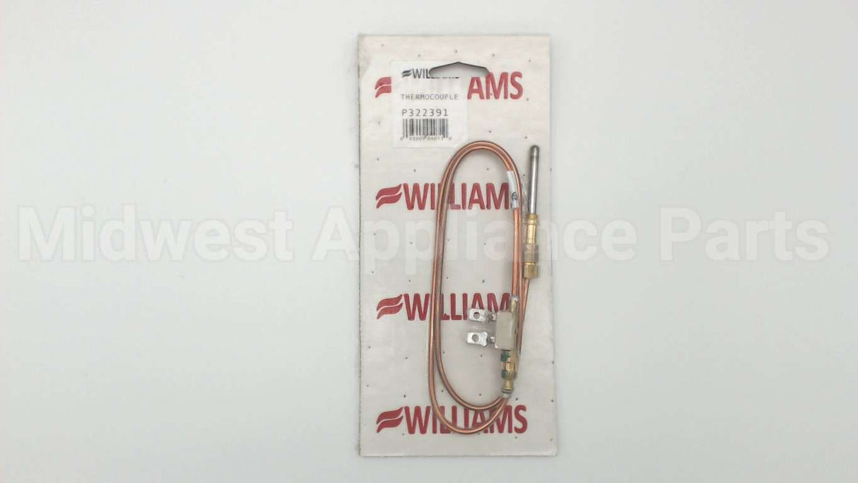P322391 Williams Comfort Products Thermocouple W/ Junction Box