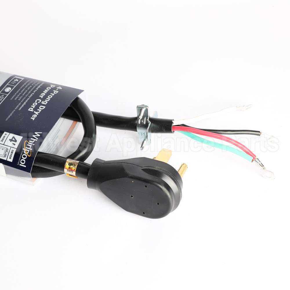 PT400L Whirlpool Dryer Cord - 4 Wire 30 Amp 4'