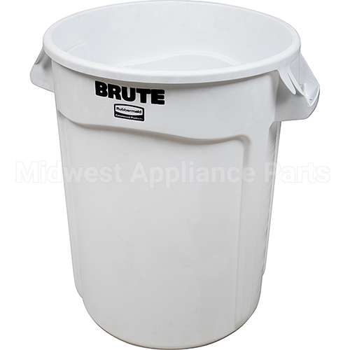 RBMD3200WH Compatible Rubbermaid Trash Can-32Gal Rnd Wht