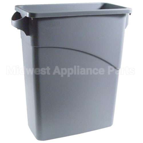 RBMDFG354100LGRAY Compatible Rubbermaid 16 Gal Gray Trash Can Slim Jim W/ Handles