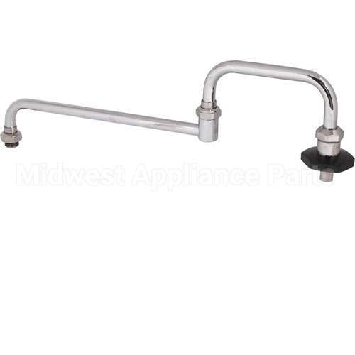 TS2848-40 Compatible TS Brass Spout, 18"Dbl, W/Nzzle, Leadfree
