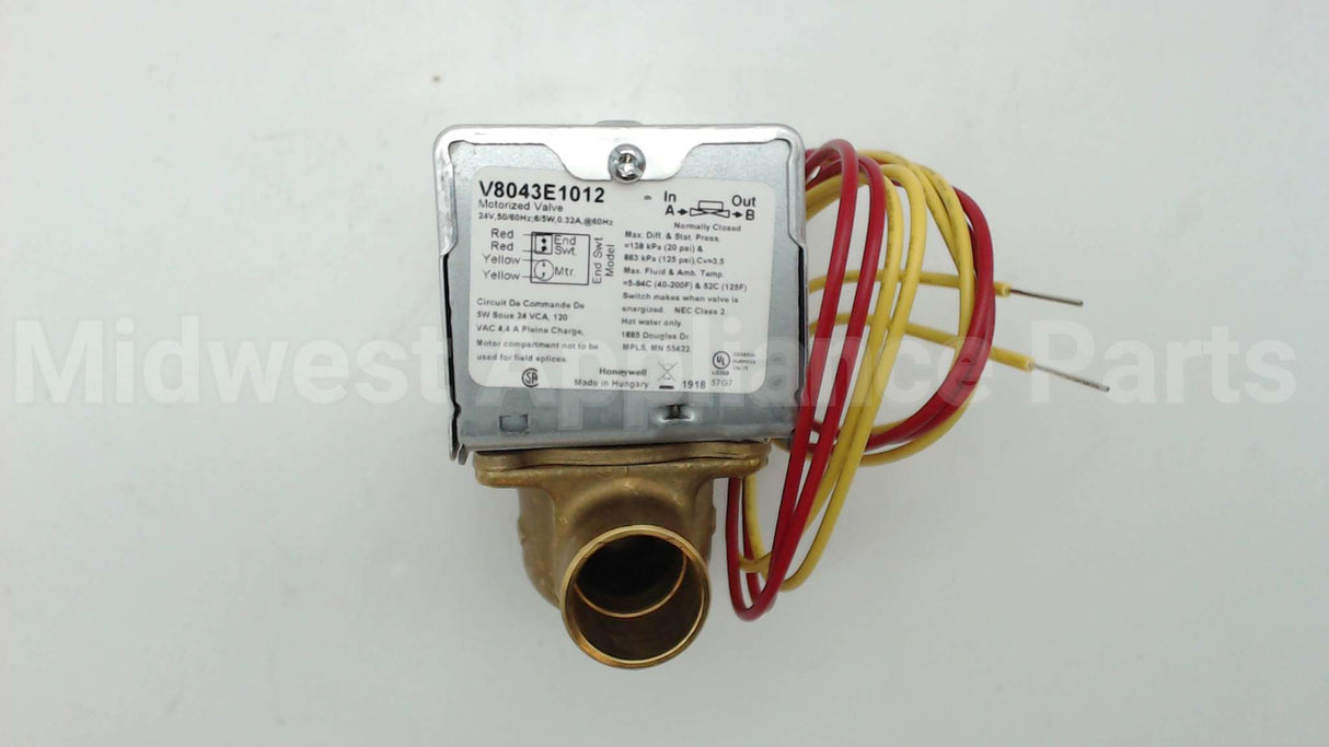 V8043E1012 Resideo 3/4"Swt 24V N/C 3.5Cv W/Eswtch