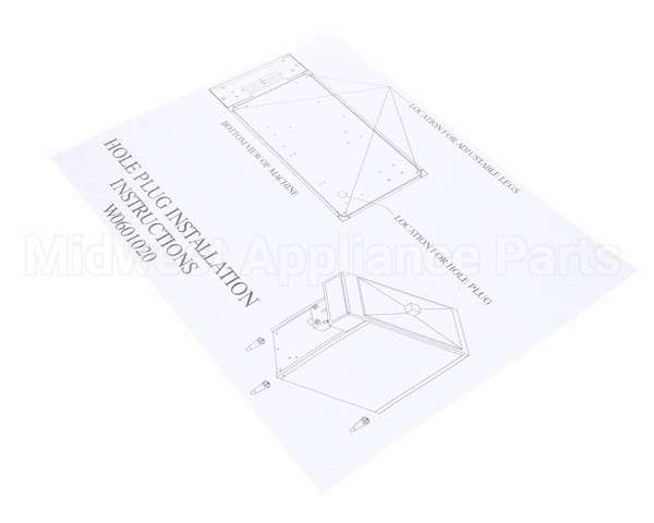 W0601020 Grindmaster Cecilware Installation Sheet,Hole Plug
