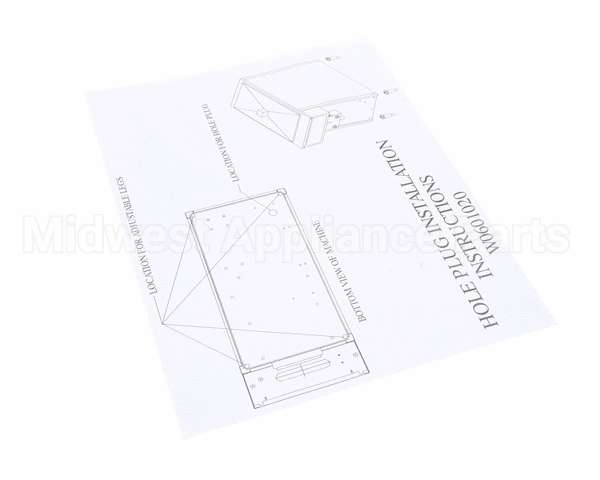 W0601020 Grindmaster Cecilware Installation Sheet,Hole Plug