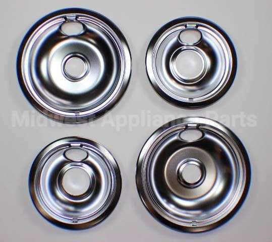 W10278125 Whirlpool Chrome Drip Bowl Set, 2-