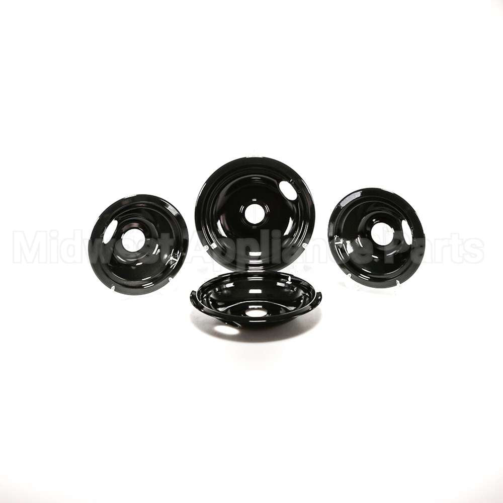 W10288051 Whirlpool Black Drip Bowl Set, 2-6