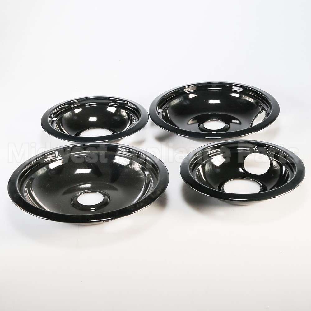 W10288051 Whirlpool Black Drip Bowl Set, 2-6