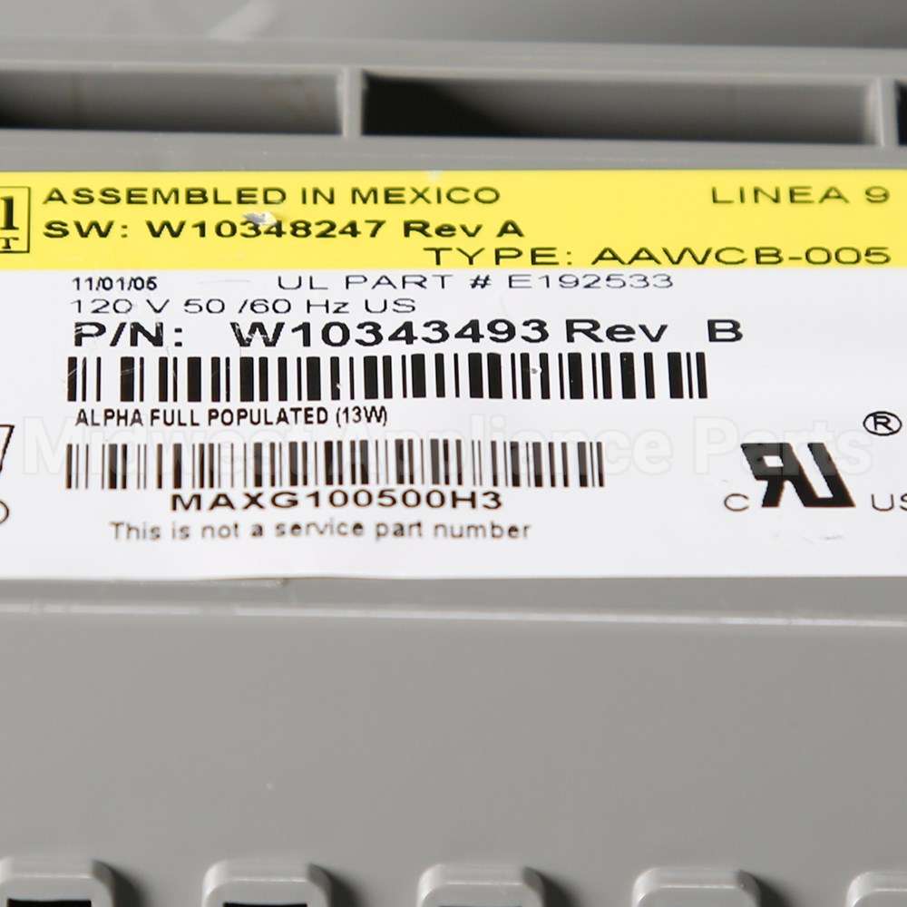 W10406636 Whirlpool Old W10384507