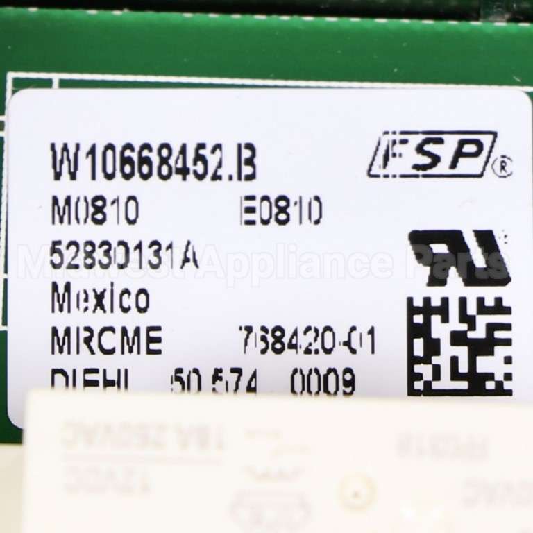 W10741603 Whirlpool Cntrl-Elec