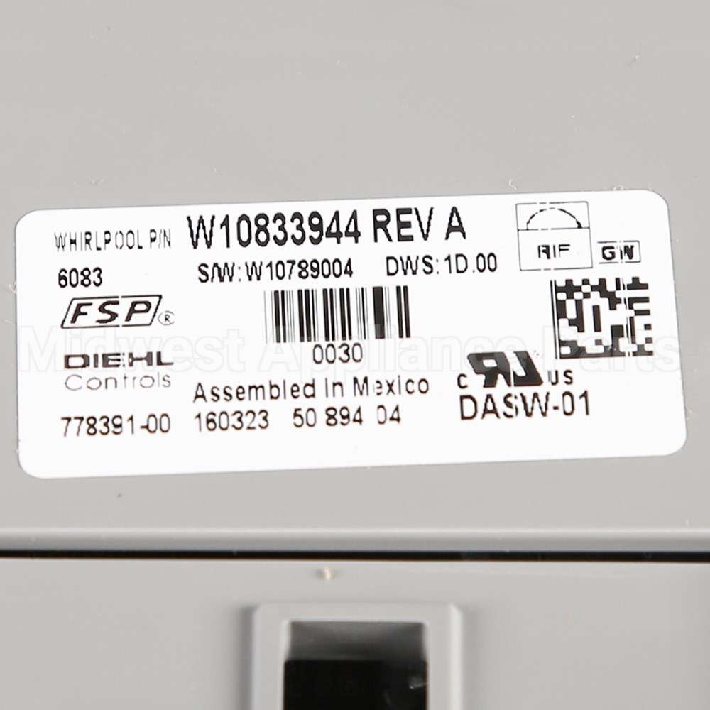 W10854228 Whirlpool Cntrl-Elec
