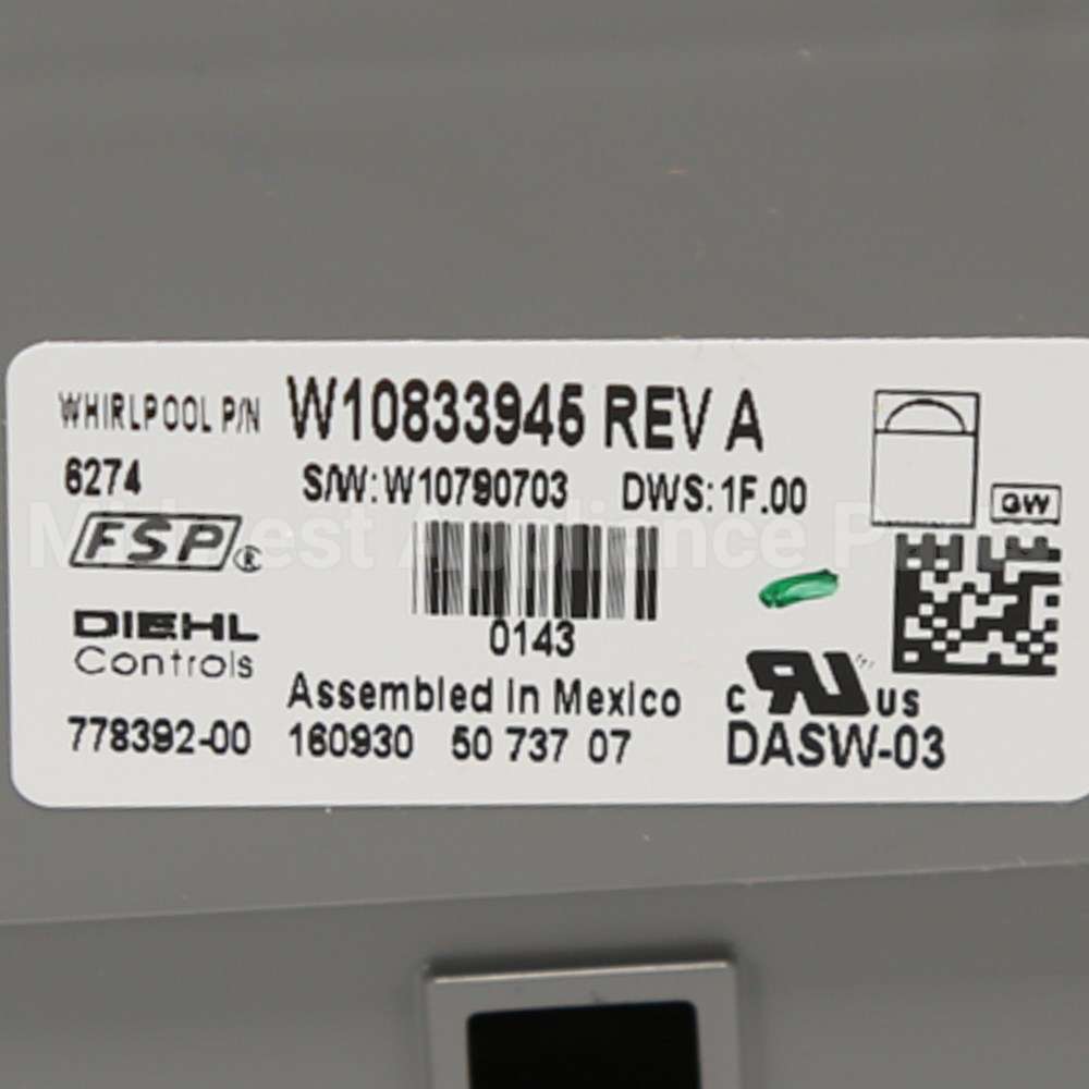 W10854229 Whirlpool Cntrl-Elec