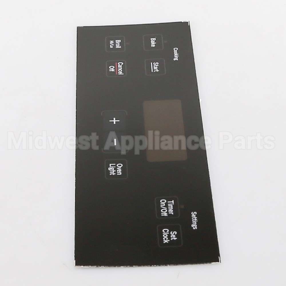WB07X21373 GE Range Control Overlay - Black