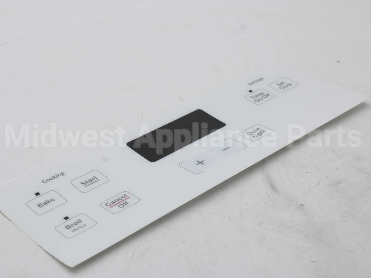 WB07X21378 GE Range Control Panel - White