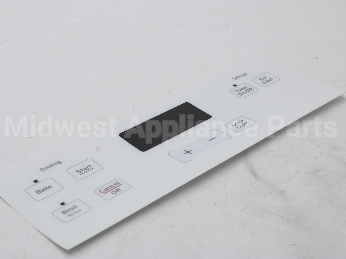 WB07X21378 GE Range Control Panel - White